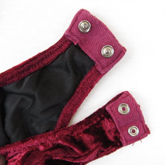 StyleAngeles Red Bodysuit Women Size S Velvet - Picture 7 of 7